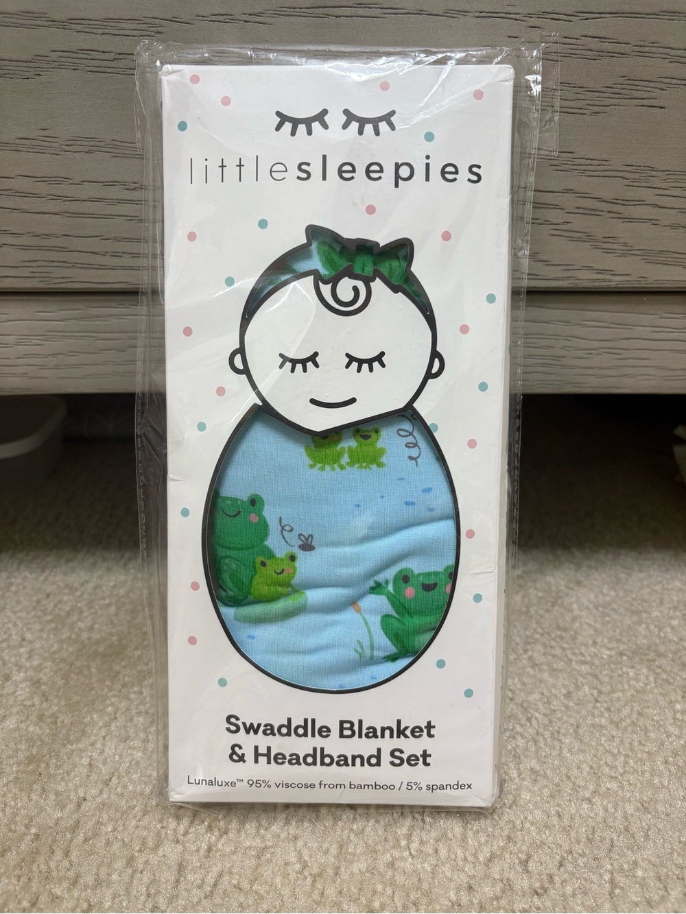 Little Sleepies Leeping Love Swaddle Blanket & Headband